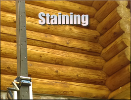  Robertson County, Kentucky Log Home Staining